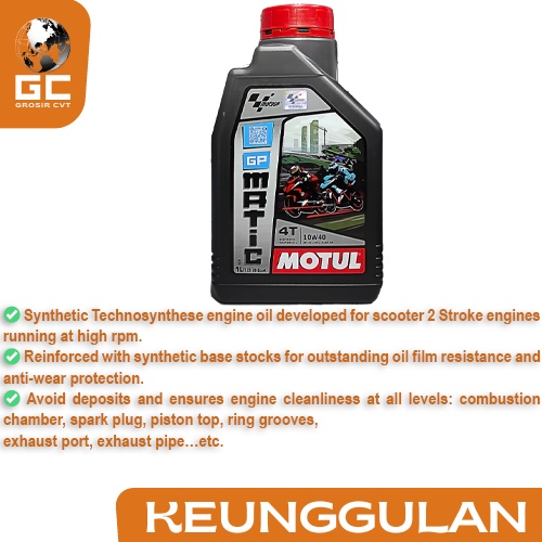 Motul Oli Mesin GP Matic 10W-40 MB API SL MOTOR 4 Tak 1L