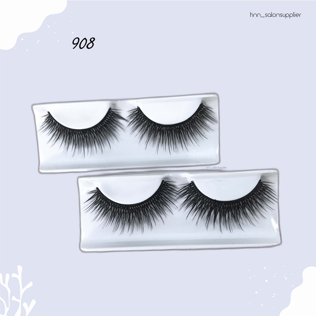 908 Bulu Mata Palsu Handmade Fake Eyelash Eye Lashes Lash Artifivial Belle Eyelashes