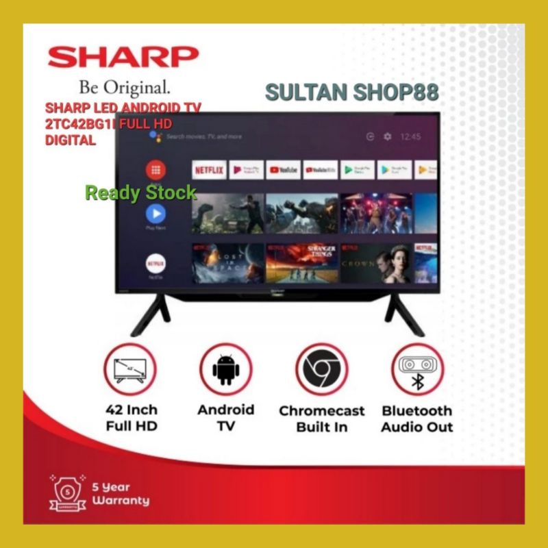 SHARP LED ANDROID 2TC42BG1I 43 INCH FULL HD DIGITAL TV 2TC42BG1