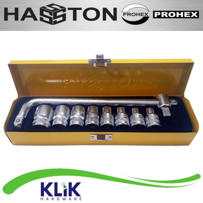 Hasston Prohex Kunci Shock Sock Sok Set 10 Pcs 8 - 24 mm Box Kaleng