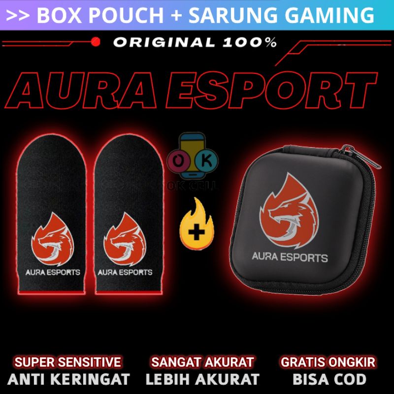 AURA ESPORT - SEPASANG Sarung Gaming Jempol Game Anti Keringat Basah Licin Premium