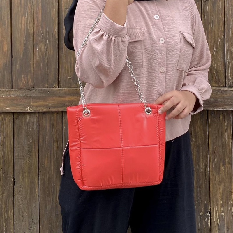 Asfour - Hyuna Puffy Bag - Tas Puff Lucu Pillow Selempang Rantai MOMO BAG | Puffy Bag | Tas Selempang Tas Wanita Terbaru Tas Bahu | premium