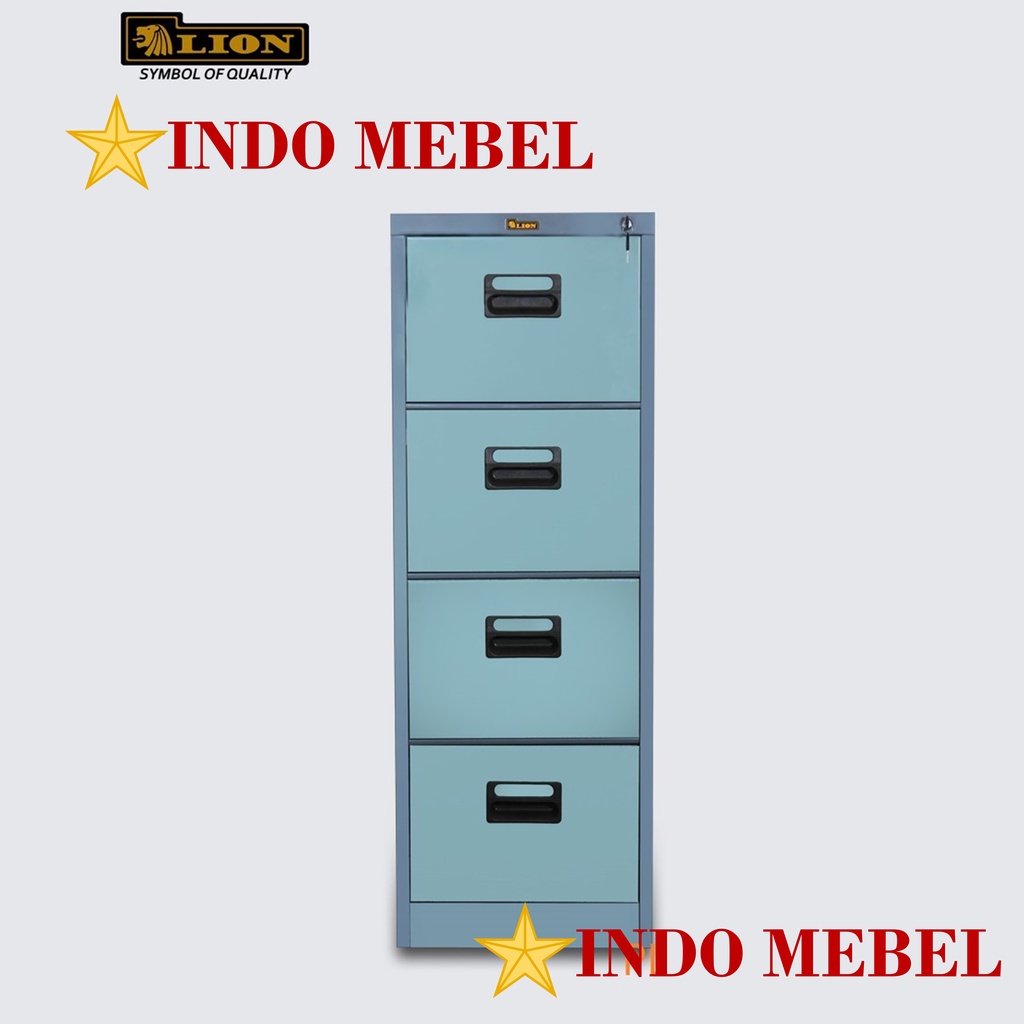 Filling Cabinet File 4 Susun Laci Besi Arsip LION Metal READY MAKASSAR filling cabinet lion L44