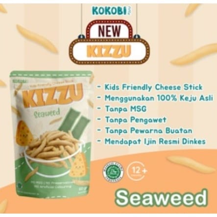 Kokobi Kizzu Cheese Stick 60gr | Snack Stik Keju  - Cemilan Sehat Anak