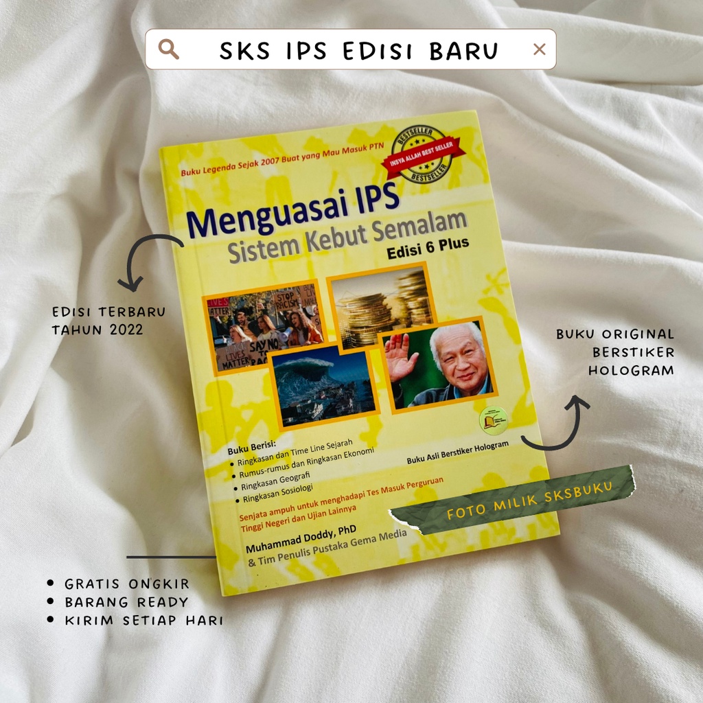 BUKU SKS MENGUASAI IPS SISTEM KEBUT SEMALAM/ BUKU IPS SKS/ SBMPTN/ SKS SOSHUM/ SKS SBMPTN