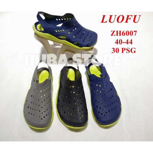 HUBA SEPATU SANDAL PRIA SLIP ON JELLY SEPATU COWOK SLOP KARET ZH6007