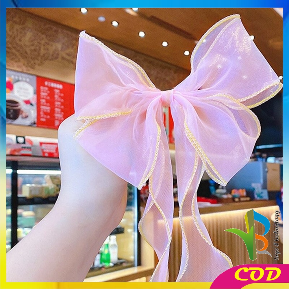 RB-C344 Jepit Rambut Korea Pita Untuk Wanita Ikat Rambut Pita Panjang ala Korea / Ribbon Hair Tie / Jepit Rambut Wanita / Jepitan Rambut Anak Perempuan