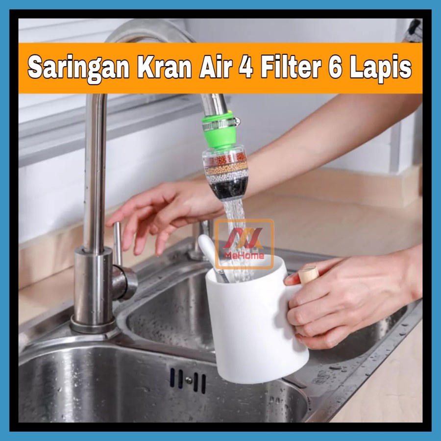 MH -Saringan Kran Air 4 Filter 6 Lapis FIlter Kepala Saringan Air TS06