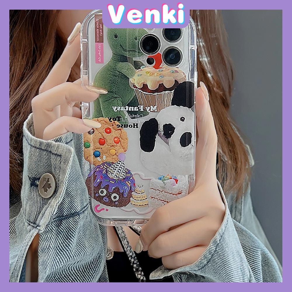 Case iPhone 14 Pro Max Tpu Soft Jelly Airbag Clear Case Cute Plush Dinosaur Dog Camera Protection Shockproof For Iphone 14 13 12 11 Plus Pro Max 7 Plus X Xr