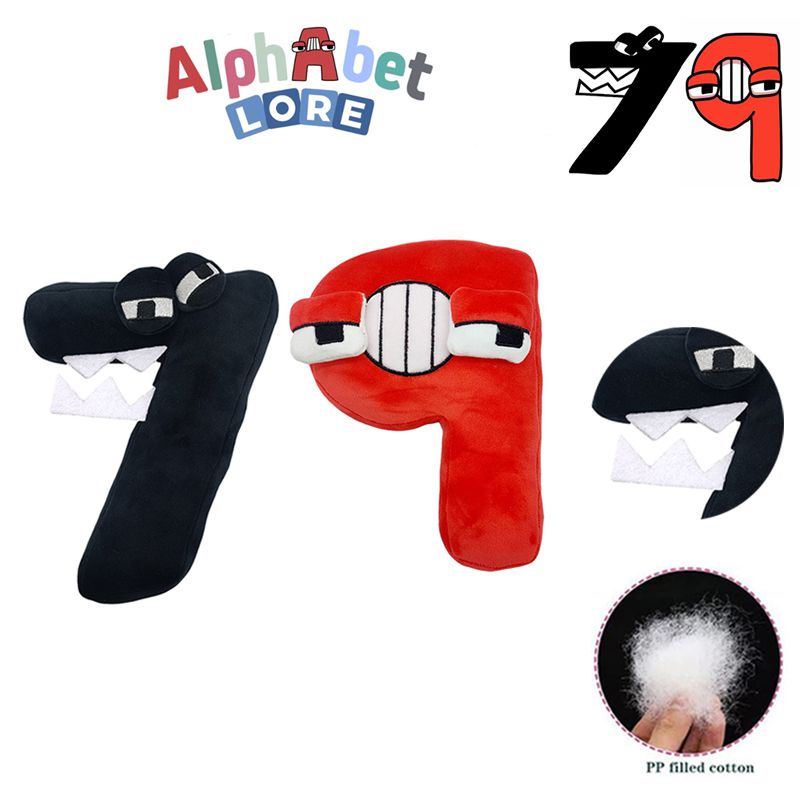 Alphabet Lore Number Seven Plush Doll Bayi Mainan Edukasi Dekorasi Rumah Hadiah