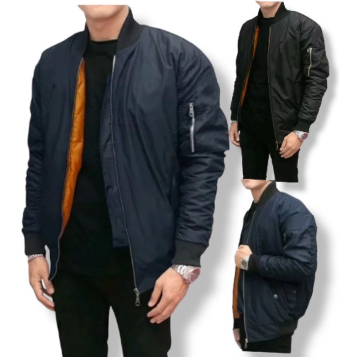 JAKET BOMBER CASUAL PRIA / JAKET BASEBALL BOMBER