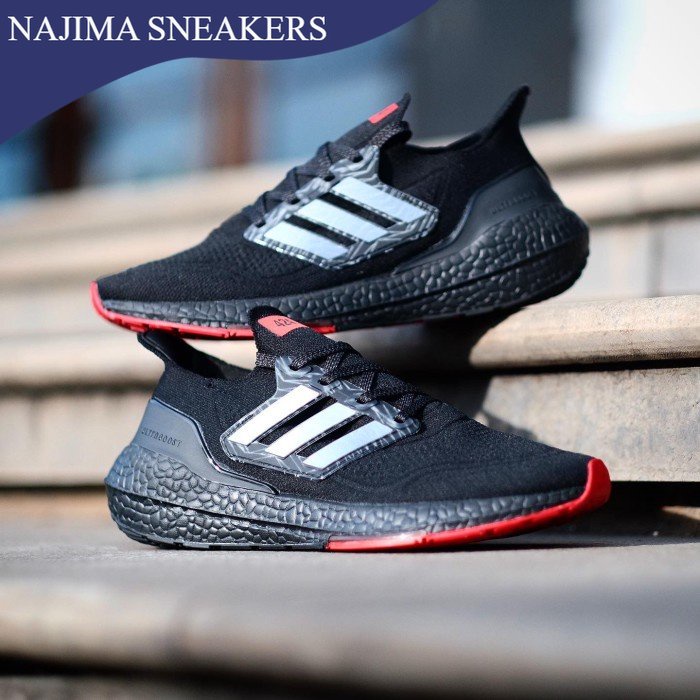 SEPATU ADIDAS ULTRABOOST 21 424 ORIGINAL ARSENAL BLACK RED TERLARIS