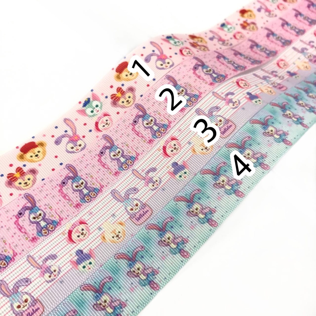 1 YARD - PITA KADO/ PITA GROSGRAIN MOTIF KELINCI/ PITA JEPIT ANAK/ PITA BUNNY/ PITA HAMPERS