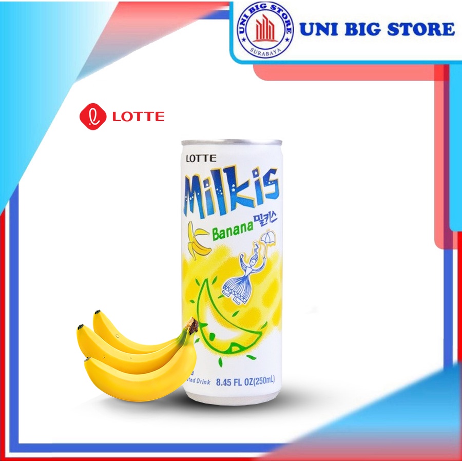 

Lotte Milkis Chilsung Banana 250 ml Susu Soda Pisang Korea