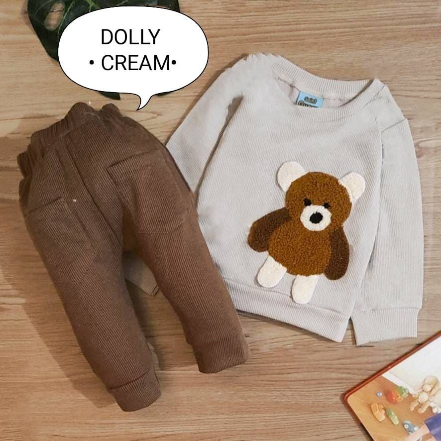 Setelan Anak Cowok - Baju Bayi Laki - Laki Model Sweater Tangan Panjang Celana Panjang Motif Full Bear Usia 6 Bulan-3 Tahun