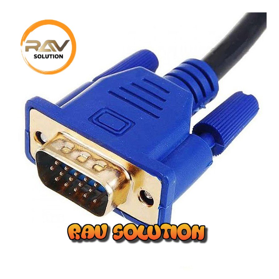 KABEL VGA 1.5M Terbagus Biru /VGA kable / vga to vga male  - RAV SOLUTION