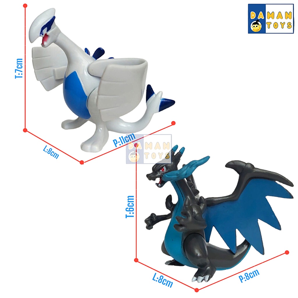 Mainan Figure Pokemon Pikachu Dialga Palkia Solgaleo Sylveon Lugia Ho-oh Aggron Charizard Mega Mewtwo Yveltal Kyogre Reshiram Zekrom