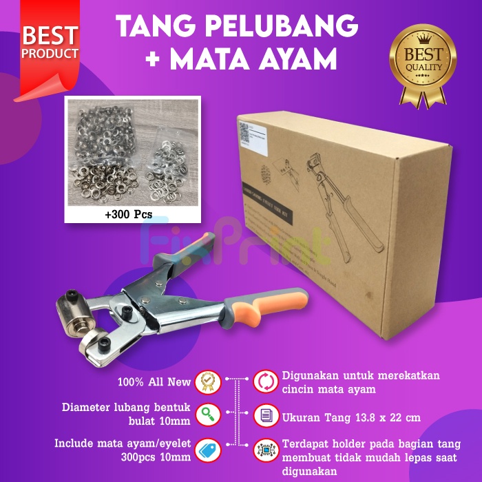 Tang Pelubang Mata Ayam 10mm, Eyelet Punch 10 Mm