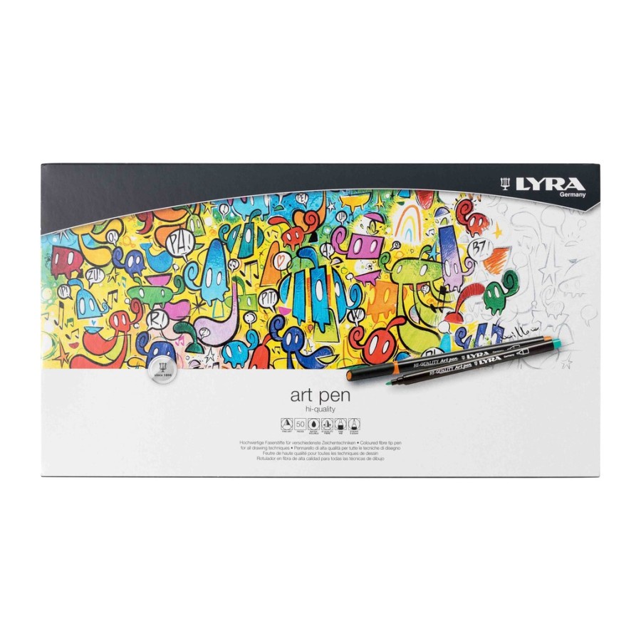 

Lyra Art Pen Metal Box 50 PCS Water-base untuk Mewarnai, Menggambar dan Membuat Sketsa | 6751500