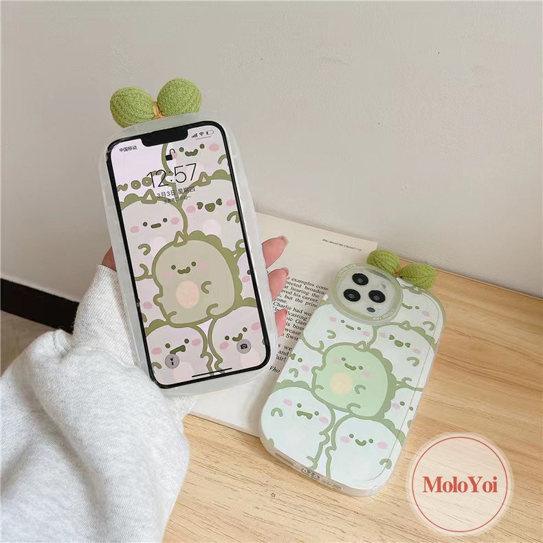 Soft Case Motif Kartun Dinosaurus 3D Untuk iPhone 11 Pro MAX XR 6 6s 7 8 Plus 7Plus 8Plus 12 13 Pro MAX X XS MAX SE 2020