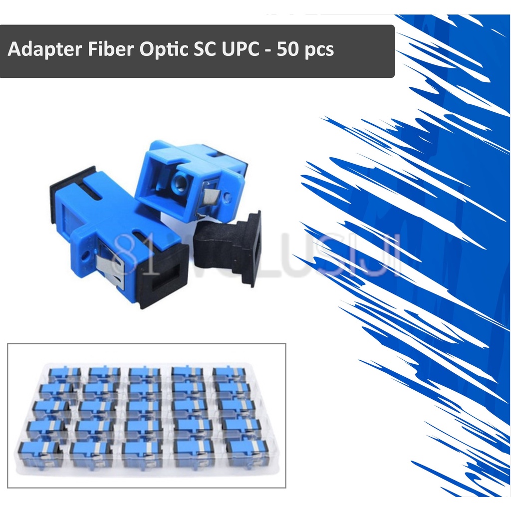 Adapter/Barel/Penyambung konektor fiber optic SC UPC - 50pcs