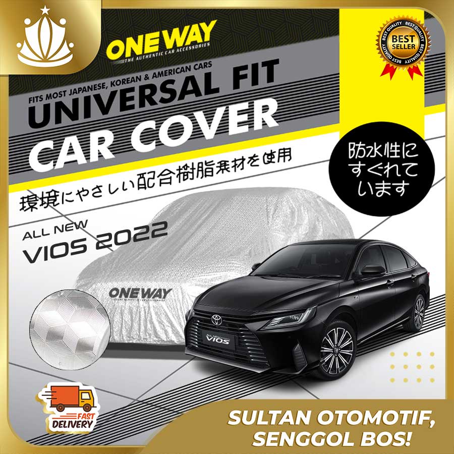 Body Cover Sarung Mobil ALL NEW VIOS 2022 Waterproof 3 LAYER TEBAL Deluxe Anti Air