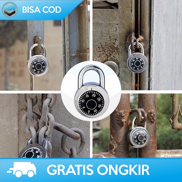 GEMBOK PENGAMAN BRANKAS PADLOCK ZINC ALLOY AWET ANTI KARAT DAN KUAT