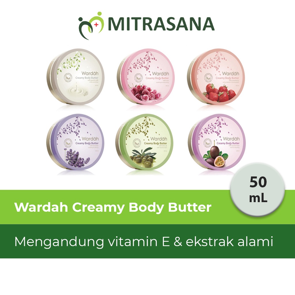 Wardah Creamy Body Butter 50 ml - Membantu melembabkan dan melembutkan kulit tangan &amp; badan