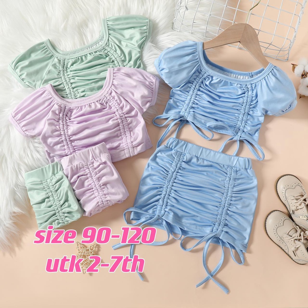 SALLY setelan baju anak perempuan set rok 2-7th