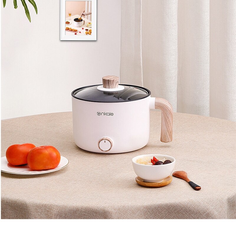 Ankale Panci Listrik Hot Pot Electric Multi Cooker Non-stick 600W 1.5L - AJL-A1503 - White