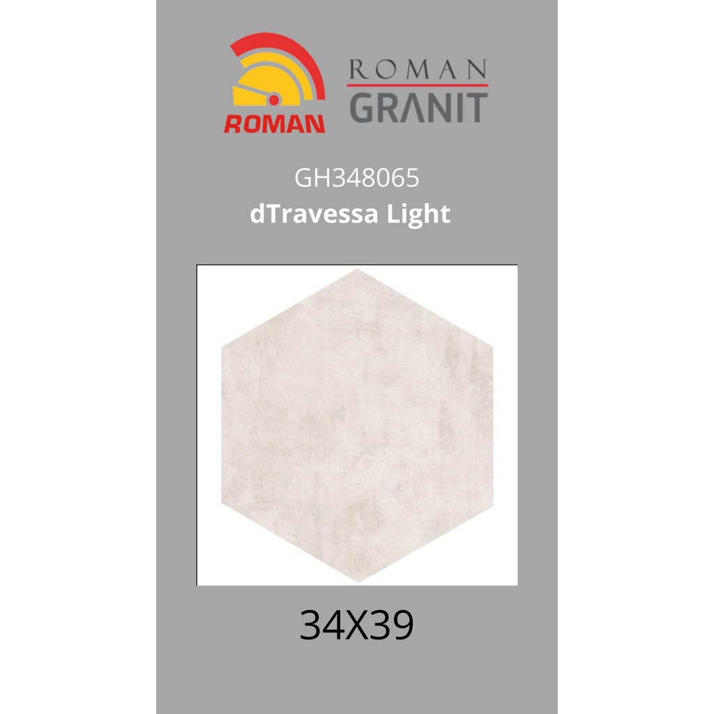 ROMAN KERAMIK HEXAGONAL DTRAVESSA LIGHT 34X39 GH348065(HOUSE OF ROMAN)