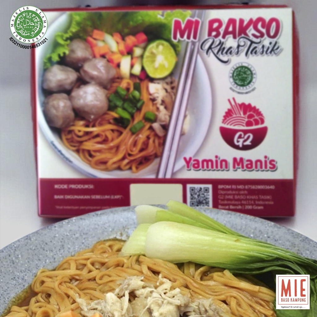 

MIE BASO BAKSO TASIK G2 YAMIN MANIS / ASIN HALAL MUI