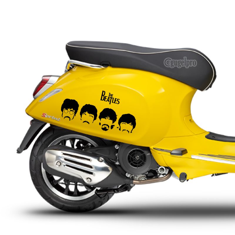 Sticker The Beatles Silhouette stiker cutting body vespa scoopy
