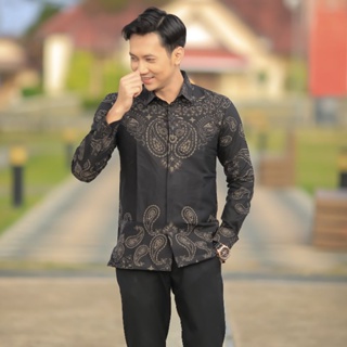 BATIK BOLO DEWO Motif Lanang Prakasa Hem Atasan Kemeja Baju Batik Pria Lengan Panjang