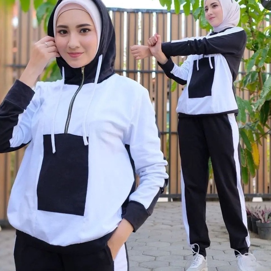 PROMO MILAN SPORT SET DRESS Bahan Babytery One Set Wanita Muslim Kekinian Setelan Gamis Terbaru 2022