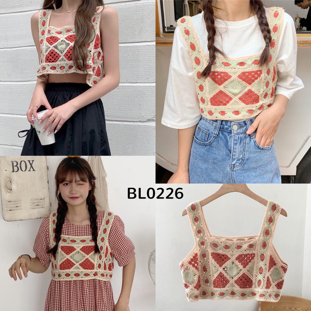 Tanktop wanita Cherish Crochet Knit Tanktop / Vest