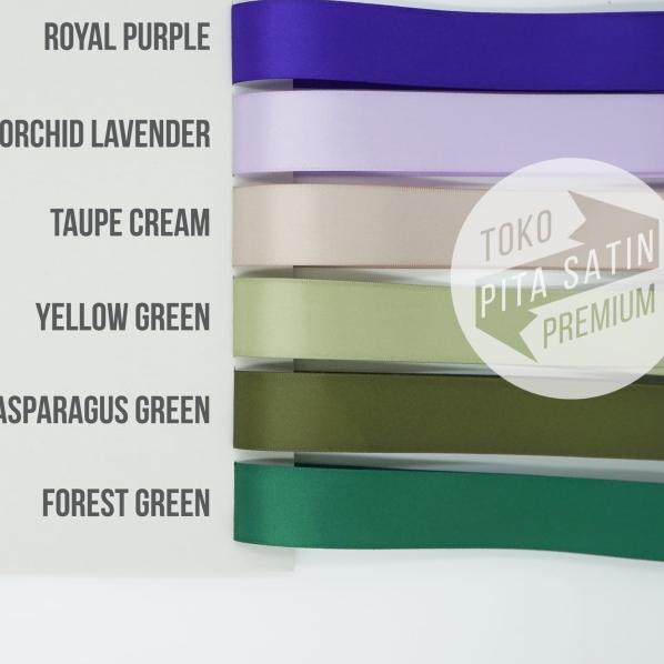 

Pita Kado Double Face Satin 2.5cm Yellow Green (Hijau Muda) 1rol 30m