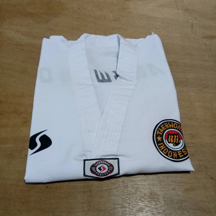 Beladiri Dobok Taekwondo Pemula Sendy Kerah Putih, Poom