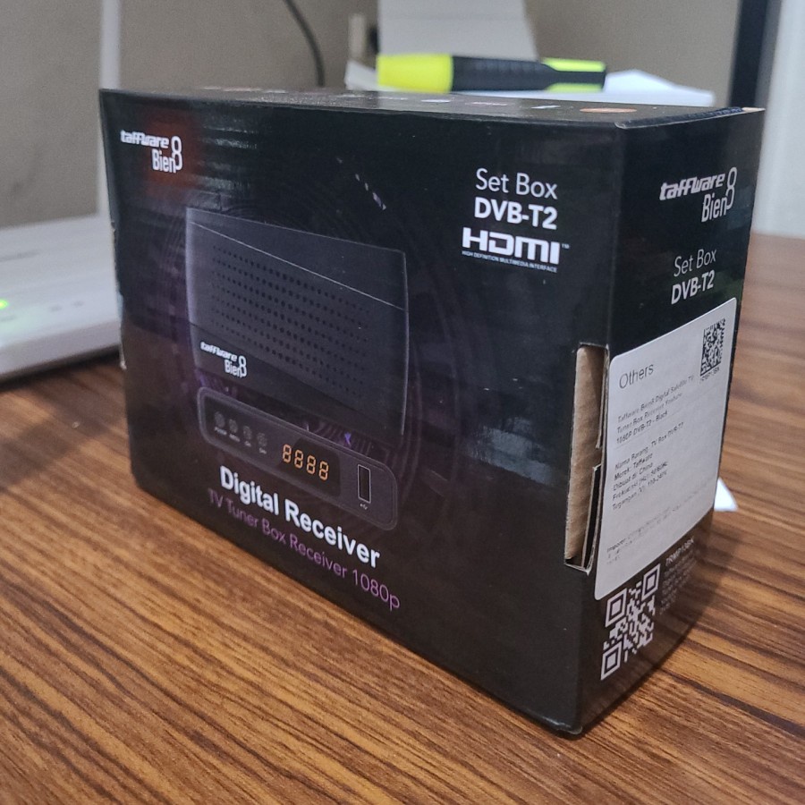 Set Top Box STB TV Digital Receiver DVBT2 Taffware Bien8 TV Tuner 1080P