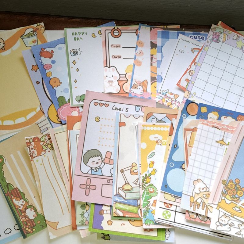 

[ 40 pcs] Memopad cute,aesthetic isi random setiap 1 lembar