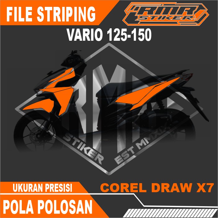 File Pola / Mentahan Striping Honda Vario