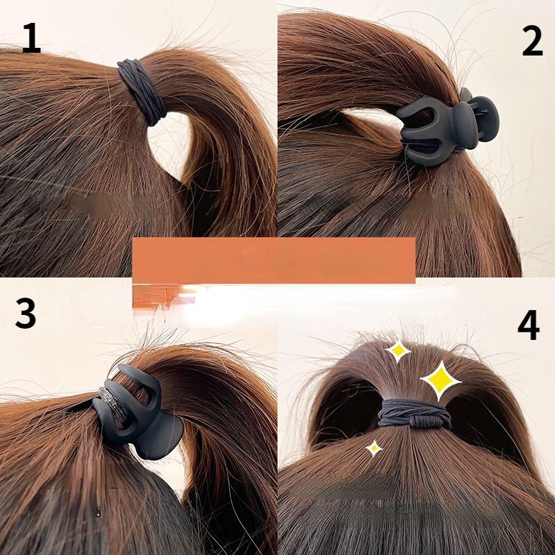 6pcs / Set Jepit Rambut Ponytail Gaya Korea Untuk Anak Perempuan