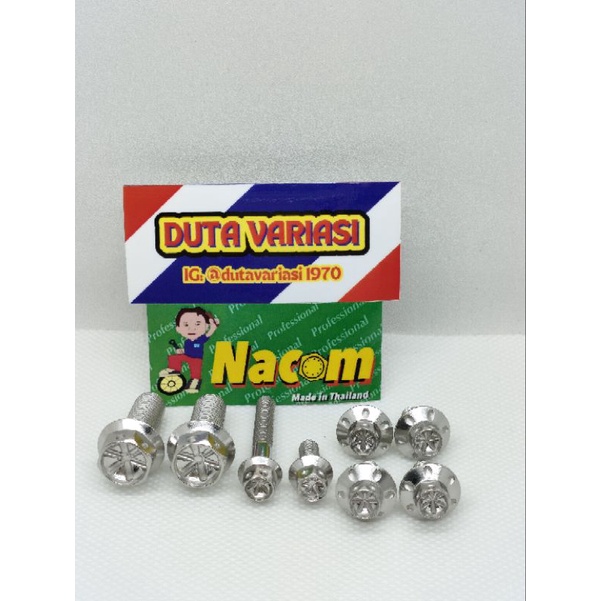 NACOM DV Paketan XMAX : Baut Breket Ke Caliper  + Baut Pegangan Spakbor + Baut Dudukan Sensor + Baut Spakbot