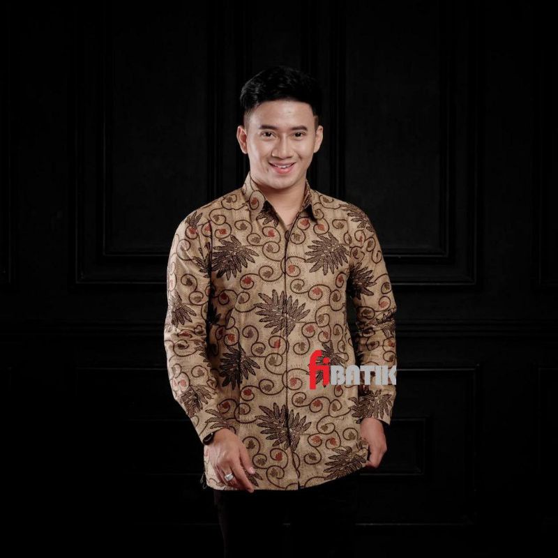 SIZE M L XL XXL BSWART Batik HRB026 Kenongo batik lengan panjang Padi