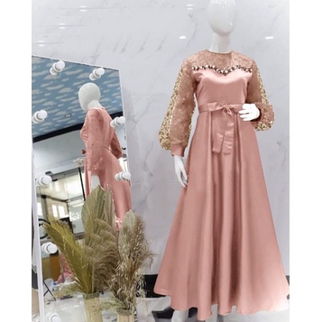 Baju Gamis Dress Muslimah Kondangan Elegan Mewah Primium Qualityu Terbaru 2023 Gamis pesta Kondangan