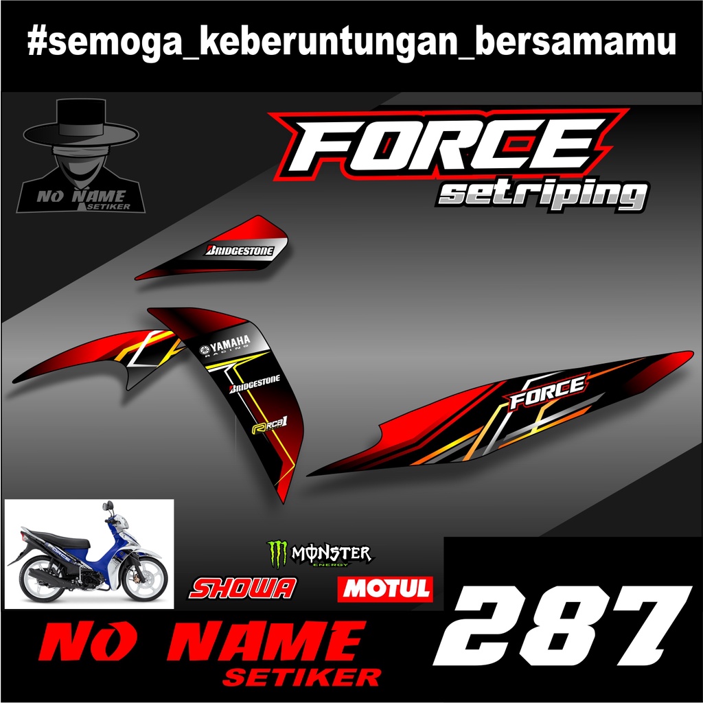 STICKER STRIPING LIS BODY (287) YAMAHA VEGA FORCE 2016-2017