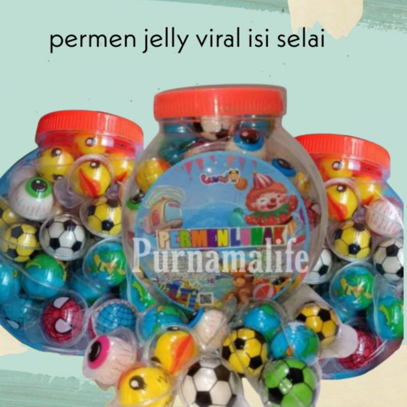 

Permen Gummy kemasan Toples l Gummy VIRAL Bola mata Bola Bumi l Permen Lunak isi Selai Rasa Buah l Aneka Permen Rasa Buah Kenyal