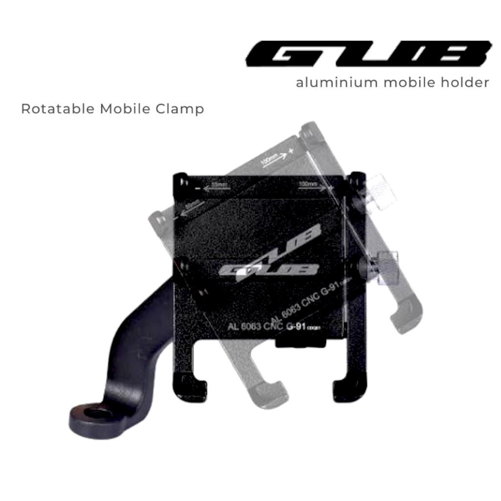 GUB PRO 2 Phone Holder HP Motor Dudukan Hp Motor di Spion Phone Holder Hp Motor Alumunium Alloy- Dudukan Handphone Motor