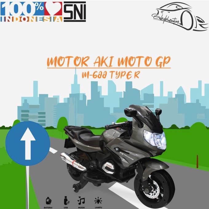 mainan motor aki anak PMB R M688 sport GP moto murah stock ada
