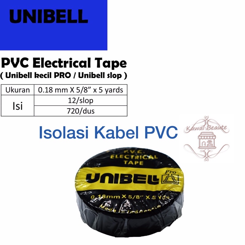 Isolasi Kabel Listrik PVC Unibel Kecil Isi 60 lusin/ctn